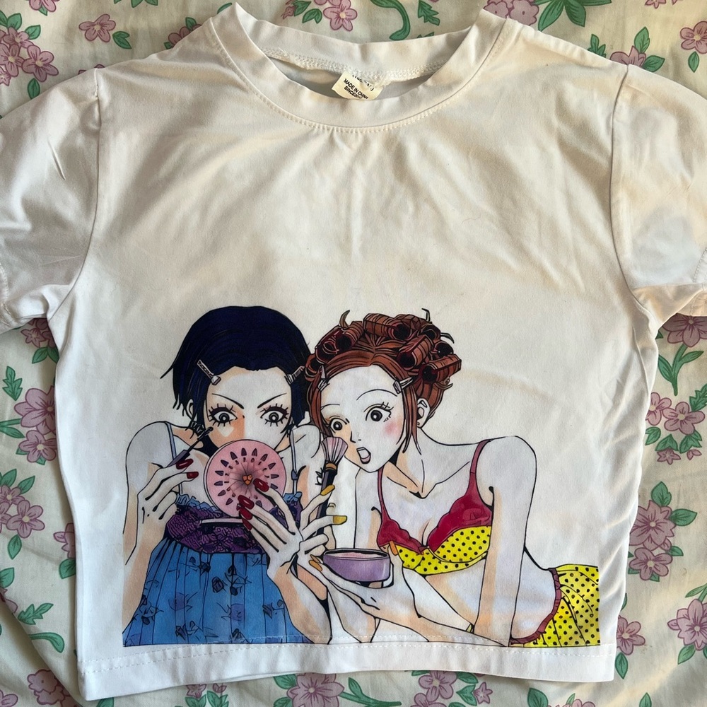 White Nana Hachi Crop Top